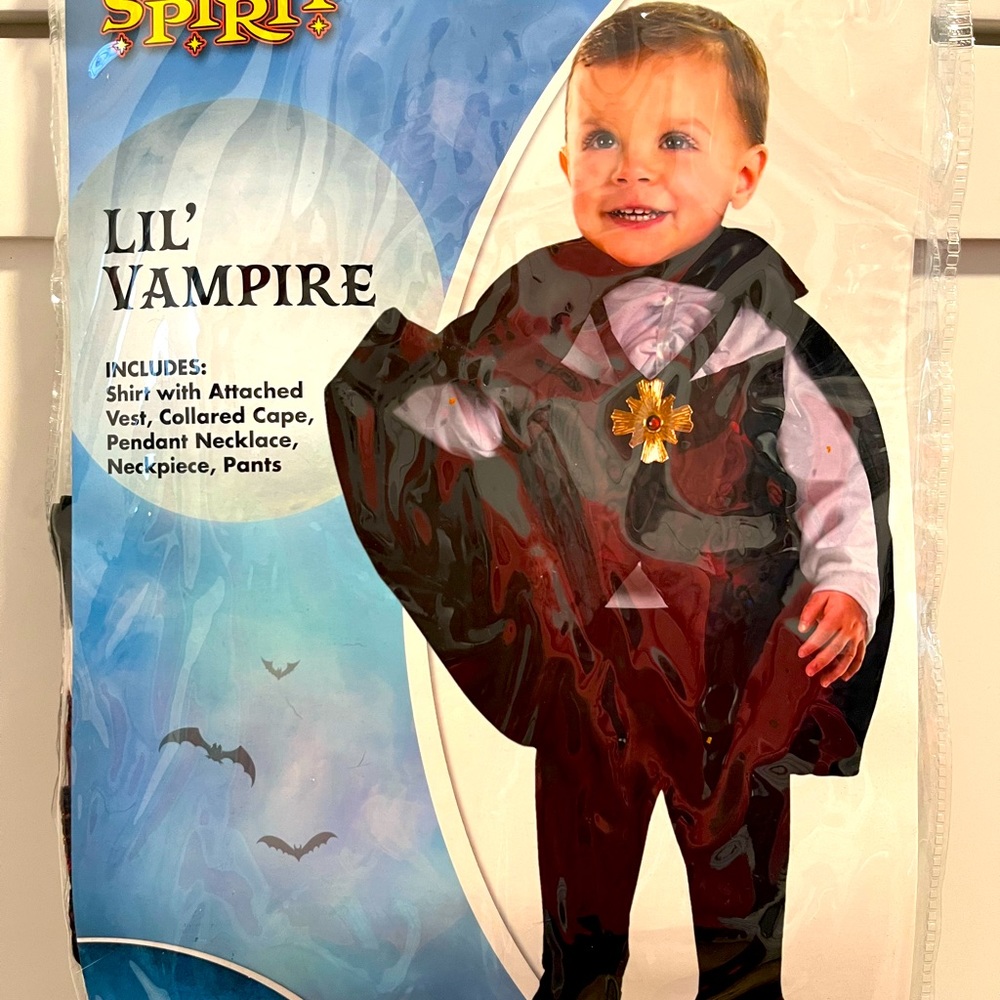 Spirit Halloween presents “Lil Vampire” size 2T